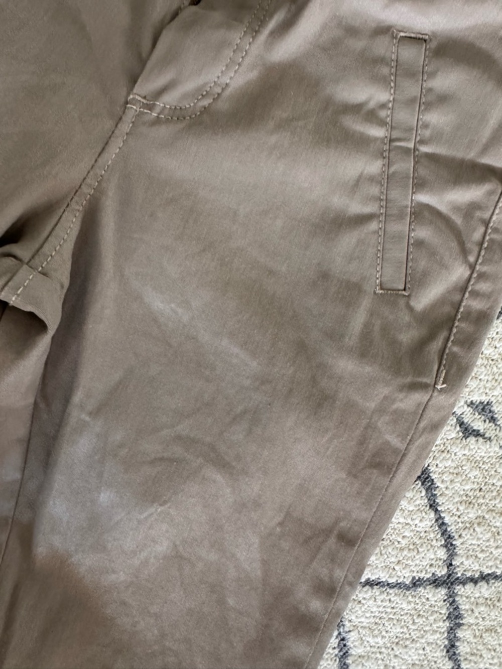 Massimo Dutti Brown Wax Skinny Pants with Ankle Zips Sz 4 - Picture 5 of 6